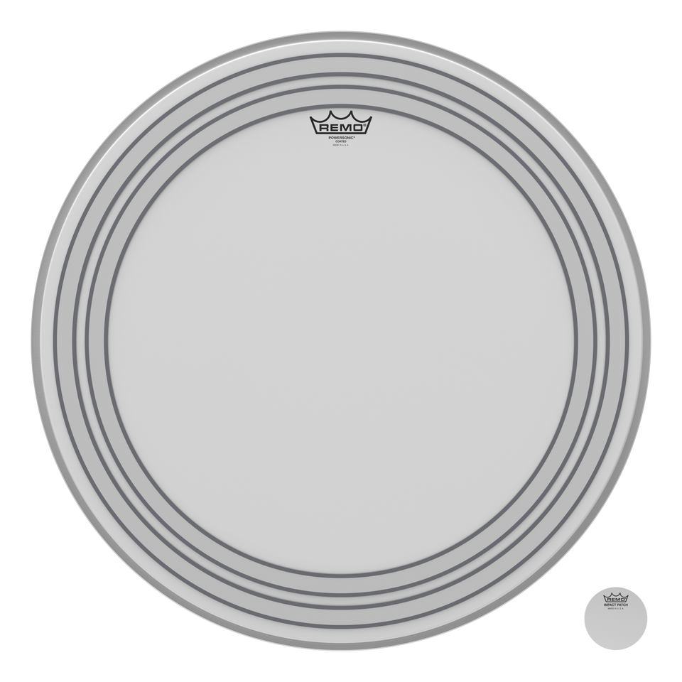 Remo Powersonic Coated Bass Drumhead, 24"