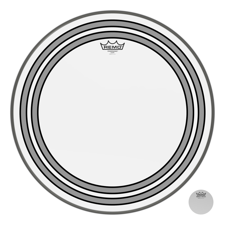 Remo Powersonic Clear Bass Drumhead, 20"