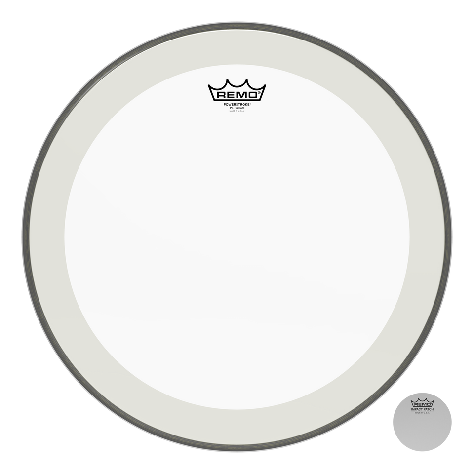 Remo Powerstroke P4 Clear Bass Drumhead, 18"