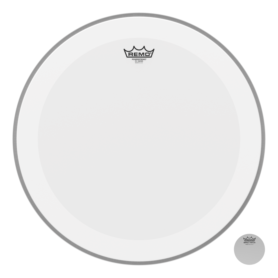 Remo Powerstroke P4 Coated Bass Drumhead, 20"