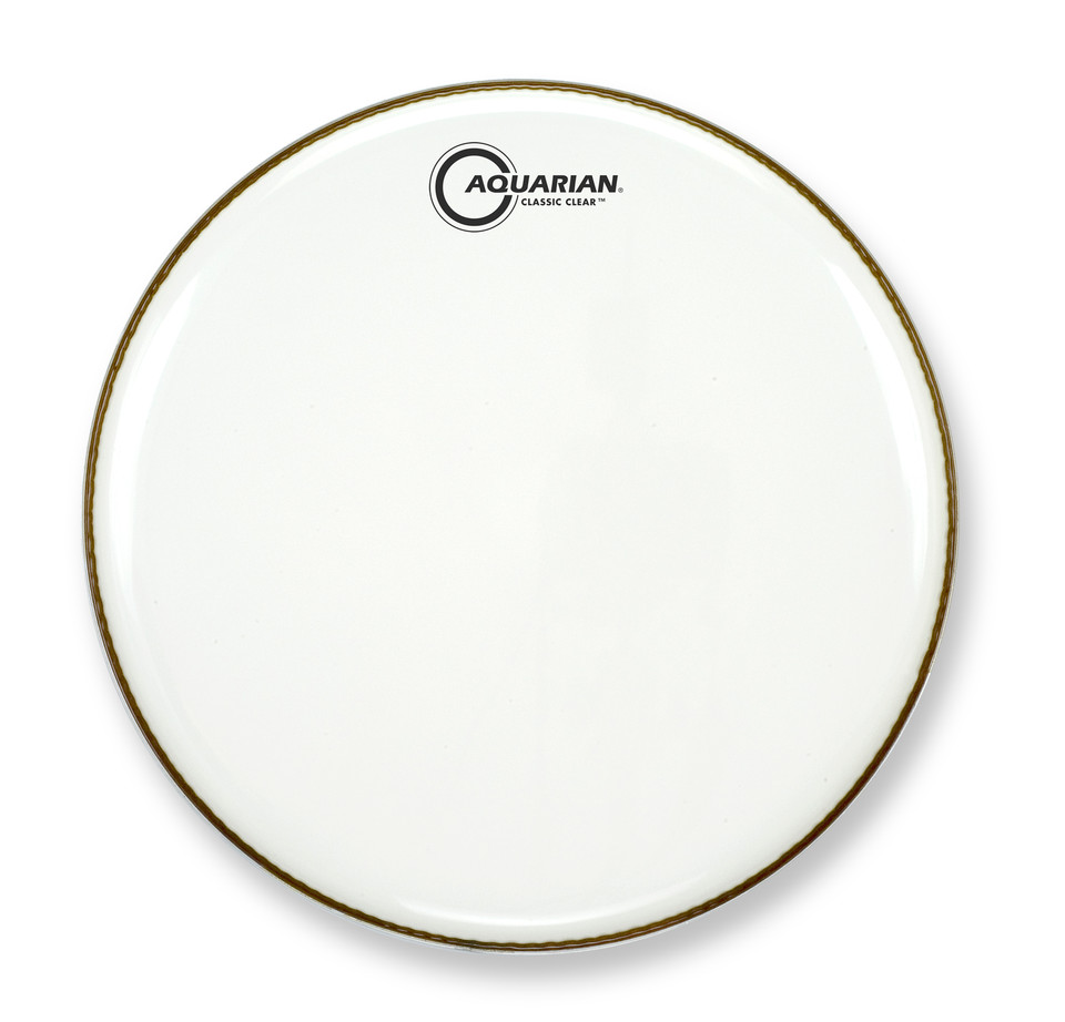 Aquarian Classic Clear White Video Gloss 15 inch resonant drumhead product image