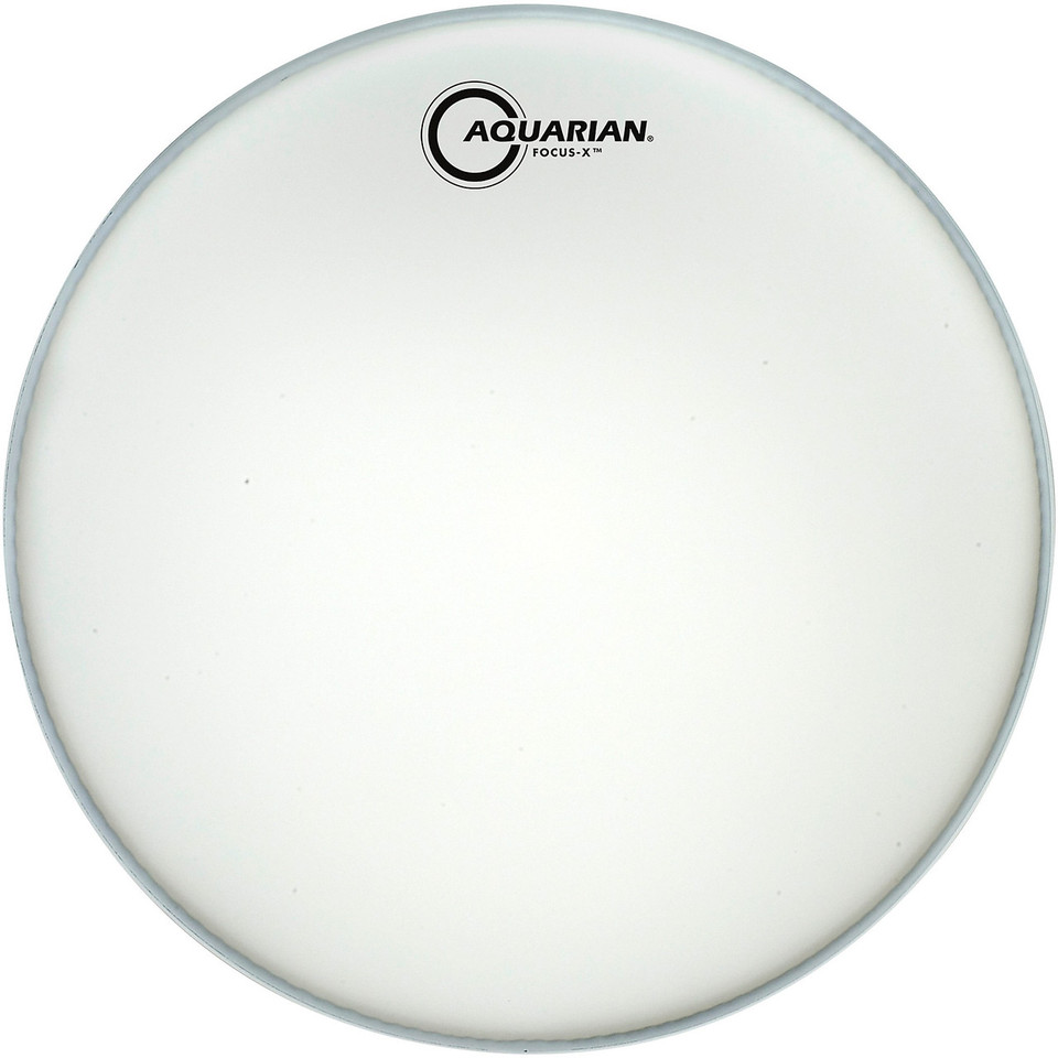 Aquarian Focus-X White Texture Coated 10mil Single Ply Drumhead with Focus-X Ring 18" product image