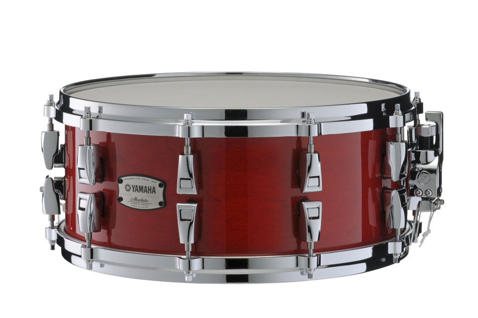 Used Yamaha Absolute Hybrid Maple 14x6 Snare Drum GOLD CHAMPAGNE SPARKLE product image