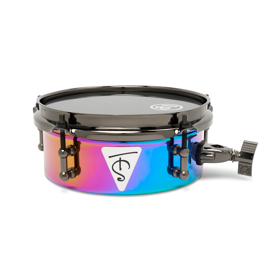 Latin Percussion Tony Succar 8" Micro Snare Rainbow Black Nickel product image 1