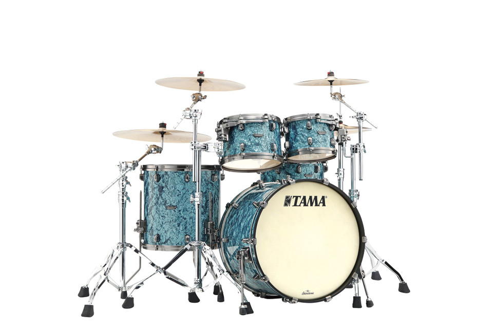 Tama Starclassic Maple 4-piece shell pack with 22" bass drum, Smoked Black Nickel Shell Hardware product image