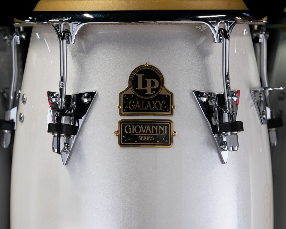 LP Special Edition Giovanni Galaxy CCII Z Mango 11 3/4" Conga - Pearl White / Chrome Hardware