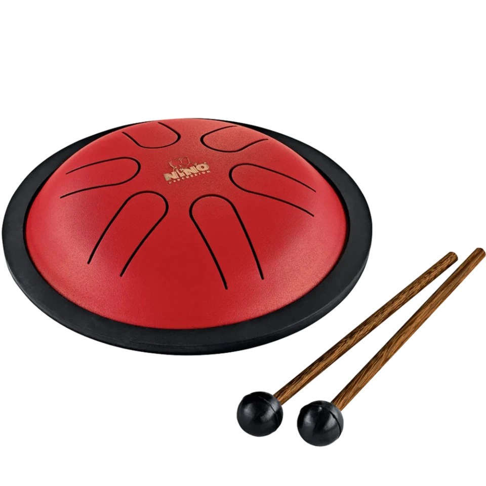 NINO Percussion Mini Steel Tongue Drum - Red