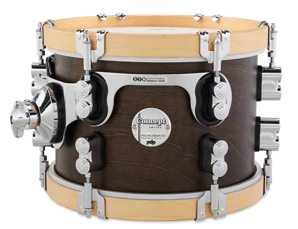 PDP Concept Classic 7" x 10" Tom - Walnut Stain with Natural Hoops product image