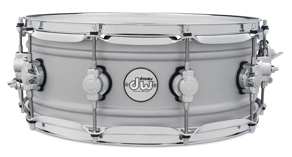 DW Design Snare, Matte Aluminum, 5.5x14" product image 1