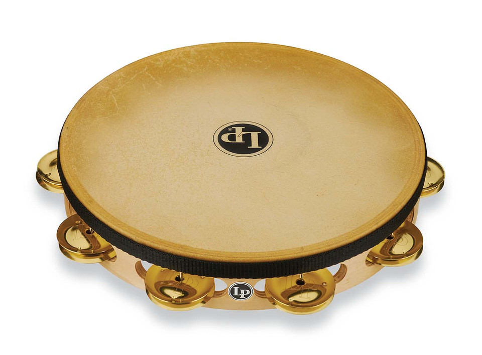 LP Pro 10 Inch Single Row Headed Tambourine - Brass product image