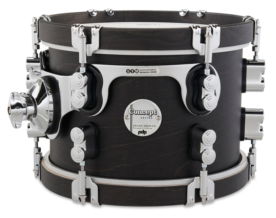 PDP Concept Classic 7x10 Ebony Stain Tom with Ebony Stain Hoops product image