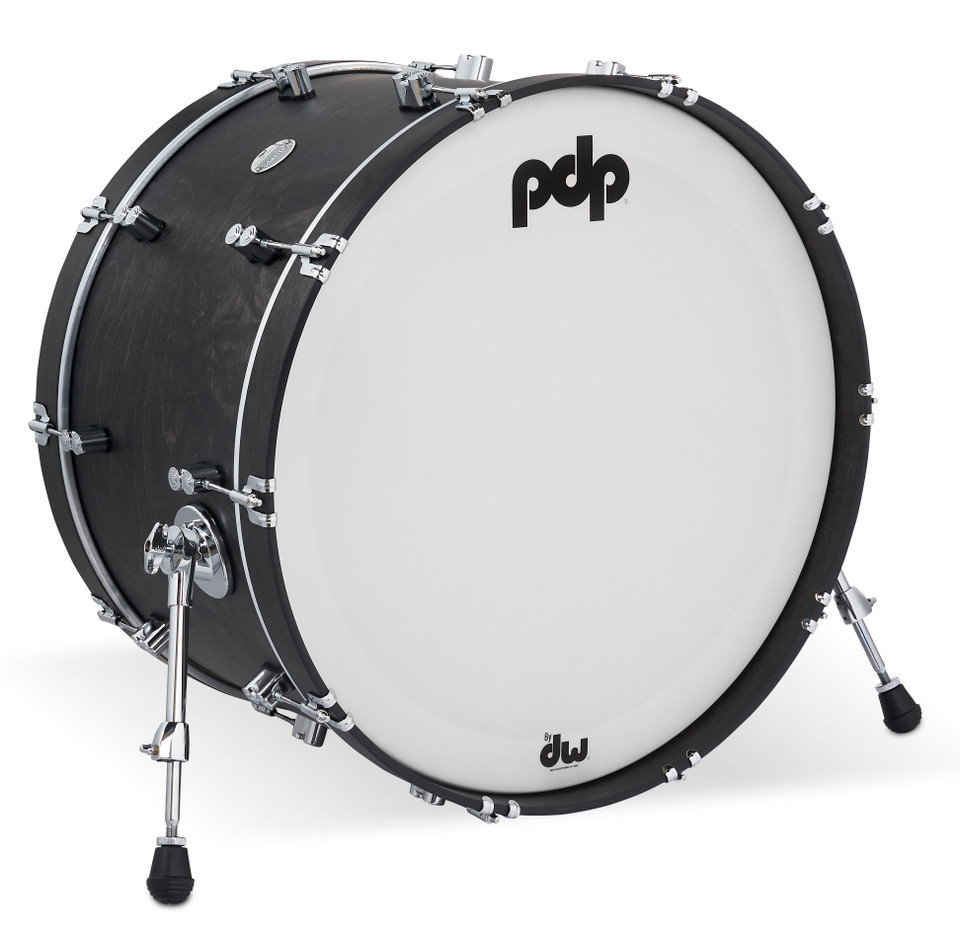 PDP Concept Classic 14x24 Ebony Stain Kick Drum with Ebony Stain Hoops product image