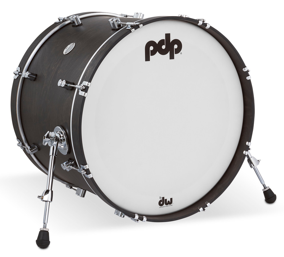PDP Concept Classic 16x22 Ebony Stain Kick Drum with Ebony Stain Hoops product image