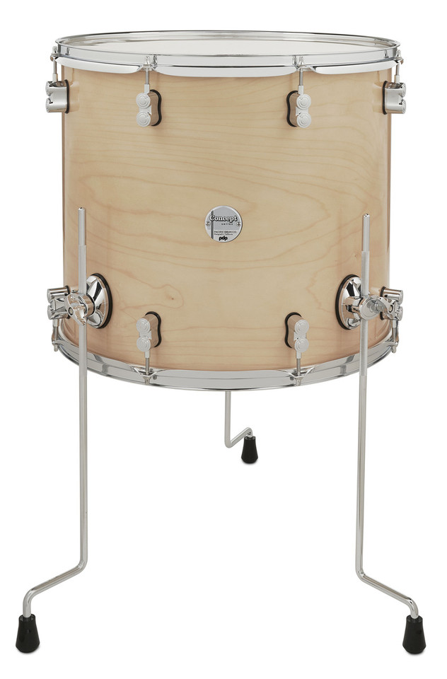 PDP Concept Maple 16x18 Floor Tom Natural Lacquer with Chrome Hardware product image
