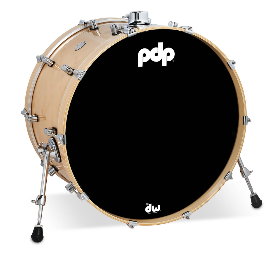 PDP Concept Series Maple Bass Drum, 14x24, Natural Lacquer w/Chrome Hardware product image