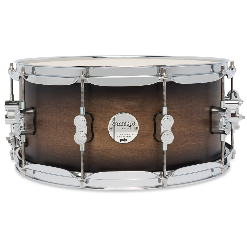 PDP Concept Maple 6.5x14 Satin Charcoal Burst Lacquer Snare product image