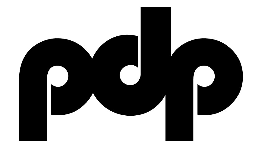 PDP Bass Drum Logo Sticker, Black product image