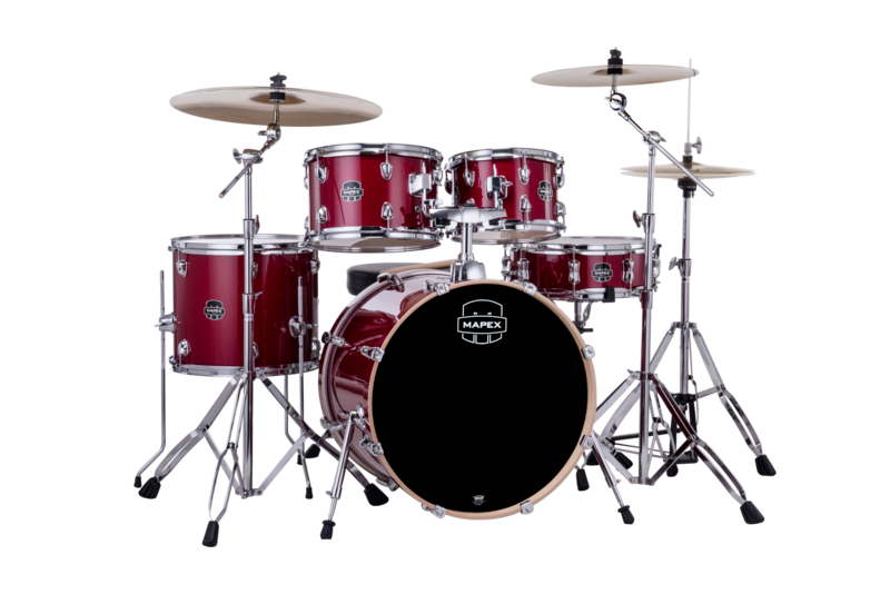 Mapex Venus 5 Piece Fusion Complete Setup Crimson Red Sparkle product image