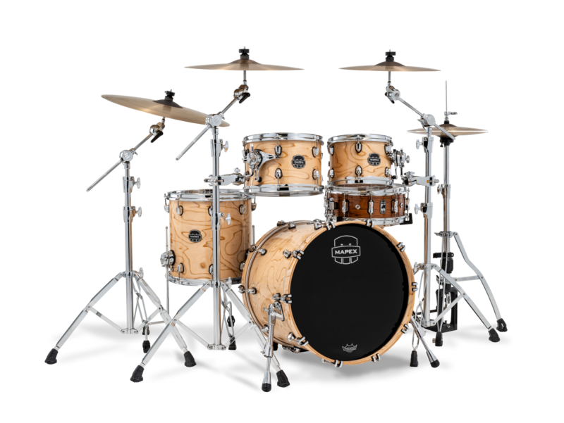 Mapex Saturn VI Fusion 4 Piece Shell Pack Without Snare Exotic Natural Burl product image