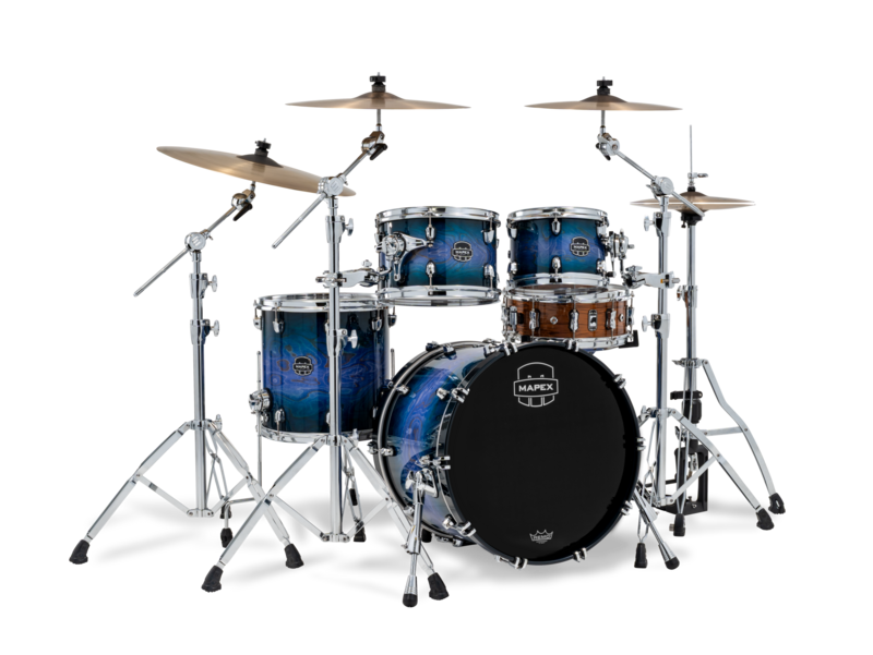 Mapex Saturn VI Fusion 4 Piece Shell Pack Without Snare Cobalt Burst product image