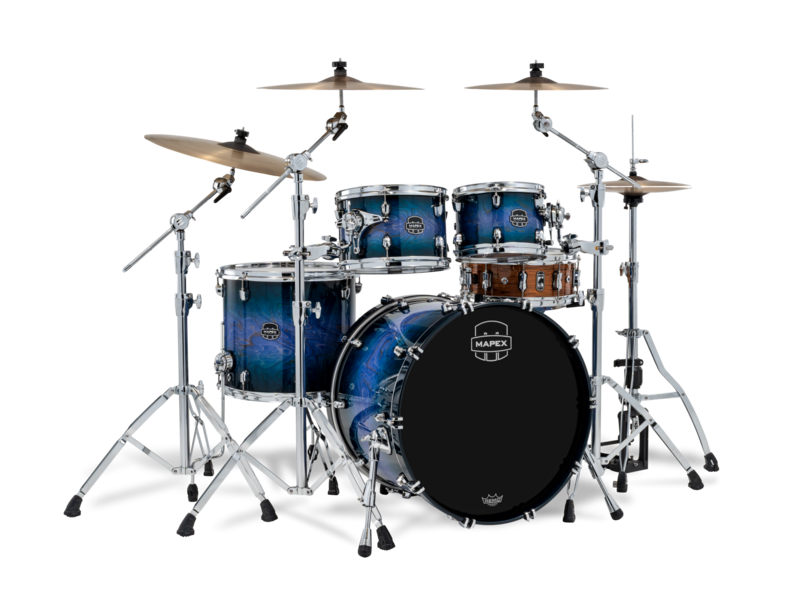 Mapex Saturn VI Rock 4 Piece Shell Pack Without Snare Cobalt Burst product image