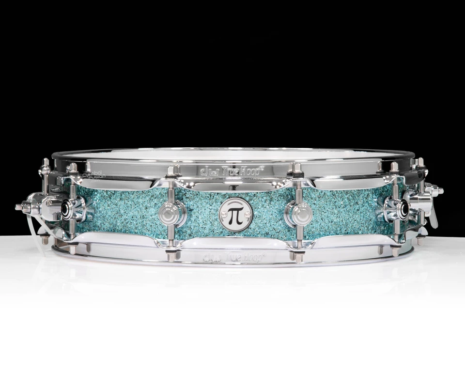 DW Collector's SSC Maple 3.14x14 Pi Snare - Aqua Glass - front view
