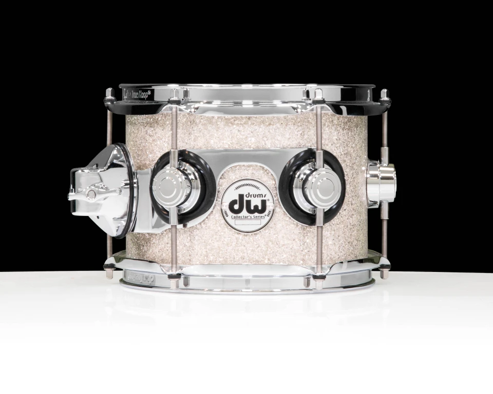 DW Collector's Series SSC Maple 6x8 Tom - Broken Glass with Chrome Hardware (STM) front view