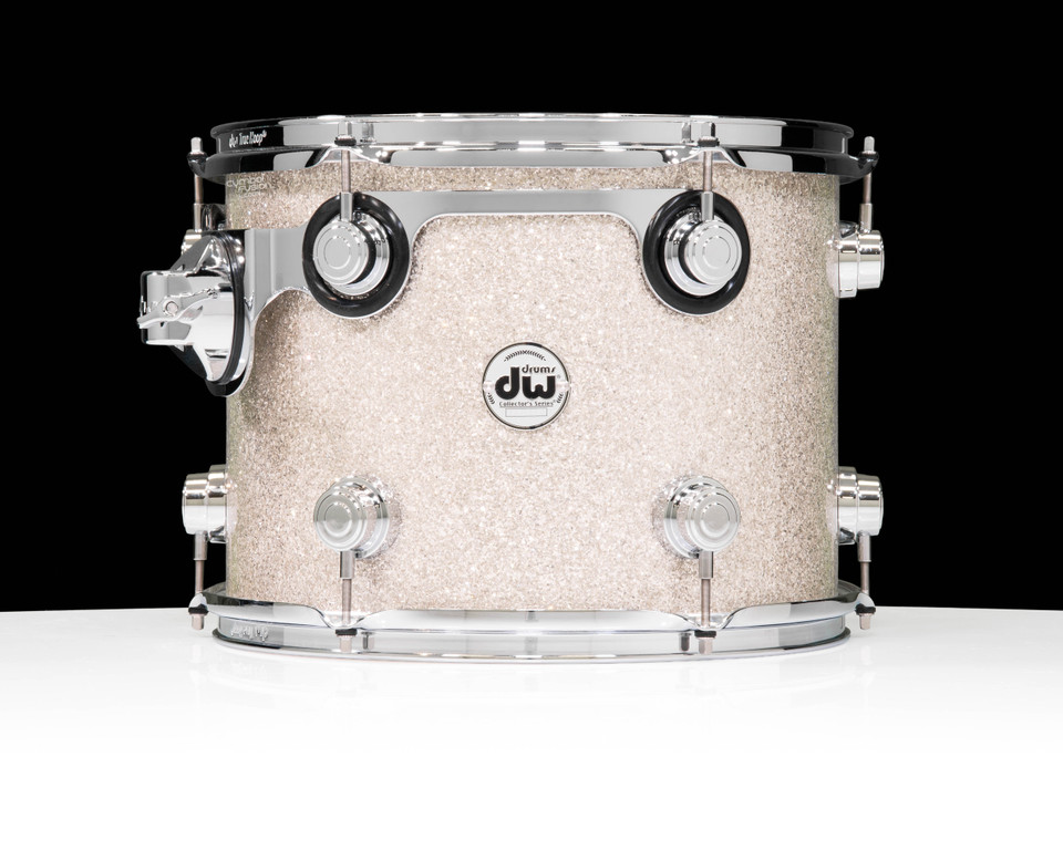 DW Collector's Series SSC Maple 10x13 Tom - Broken Glass with Chrome Hardware (STM) front view