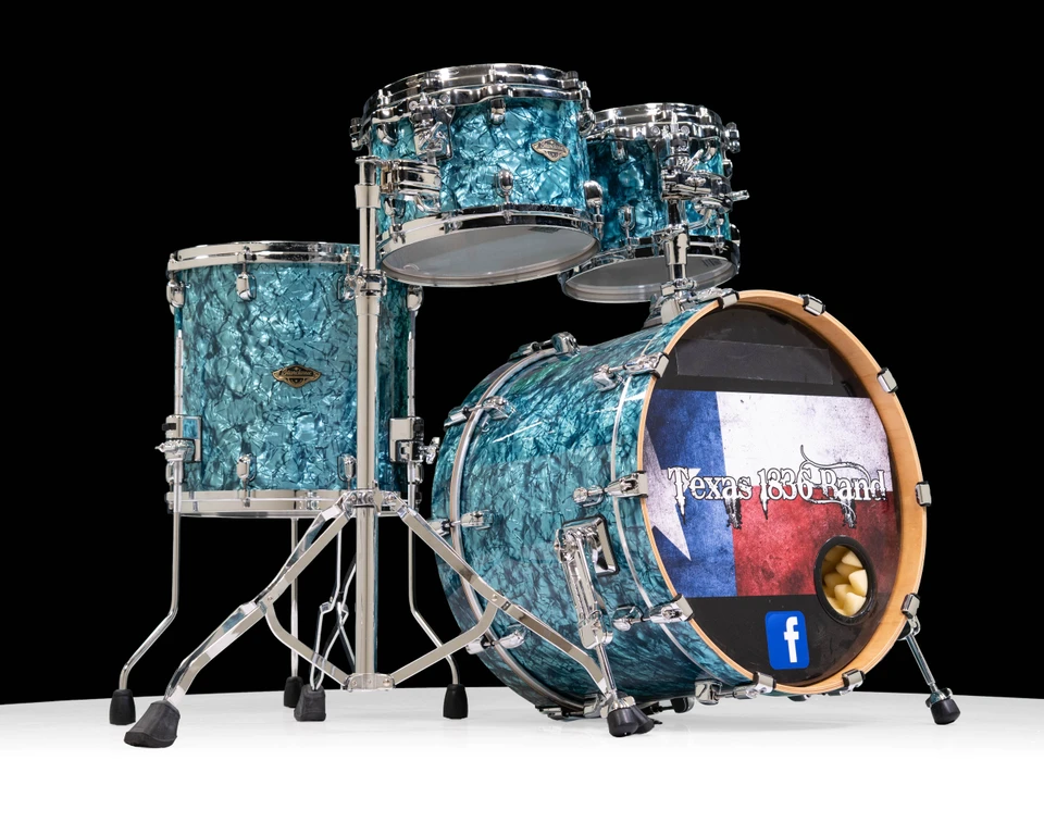 Used Tama Starclassic Walnut/Maple 4pc Shell Pack  - Turquoise Pearl (10/12/14/20)