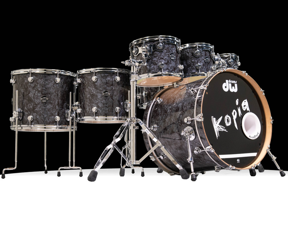 Used DW Performance Series 7pc Drum Kit Black Diamond 8/10/12/14/16/22/14SD