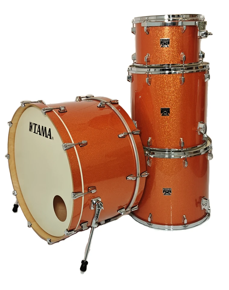 Used - Tama Superstar Classic 4-piece Rock Shell Pack, Tangerine Sparkle (Bags included)