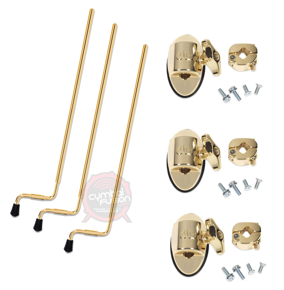 DW FLOOR TOM LEGS, W/TB-12, 3 Gold New 2012 Version