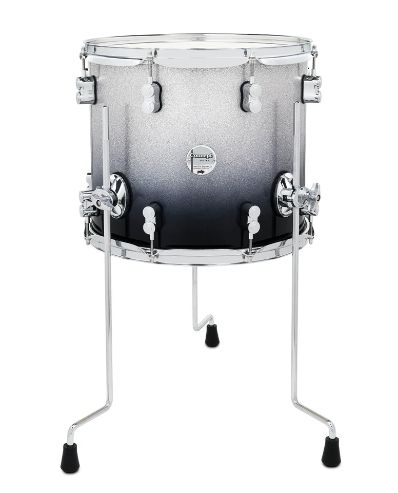 PDP Concept Maple 12x14 Tom - Silver to Black Fade