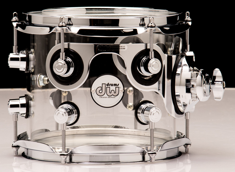 DW Acrylic Design Series Drum 7" x 8" Tom - Clear