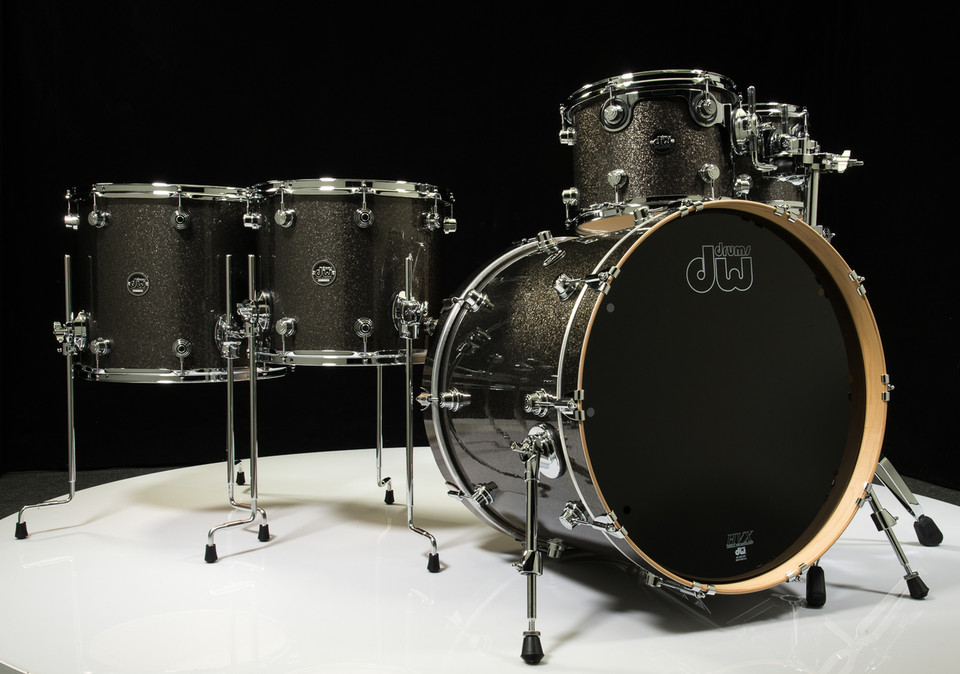 DW Performance Series 5pc Shell Pack Pewter Sparkle 10/12/14/16/22