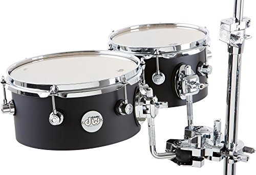 DW Design Series Concert Toms with Mount 8/10 Inch Black Satin