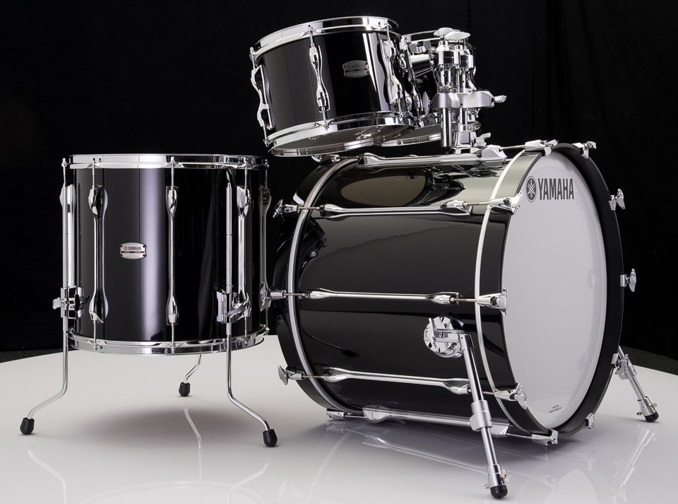 Yamaha Recording Custom 4pc Shell Pack Solid Black