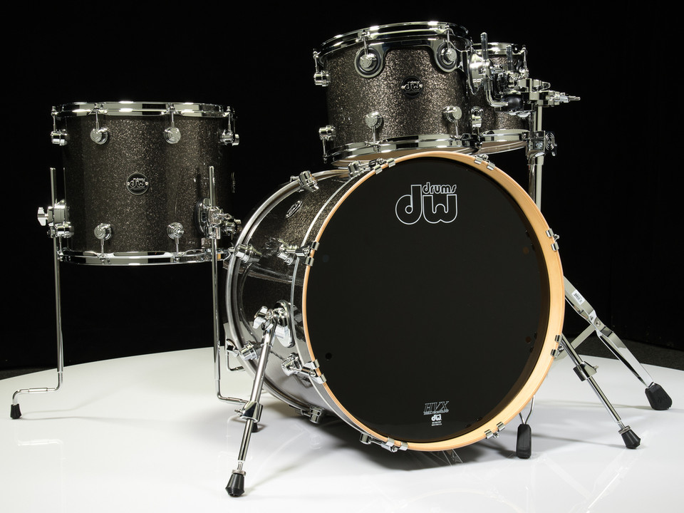 DW Performance Series 4pc Shell Pack Pewter Sparkle 10/12/14/20