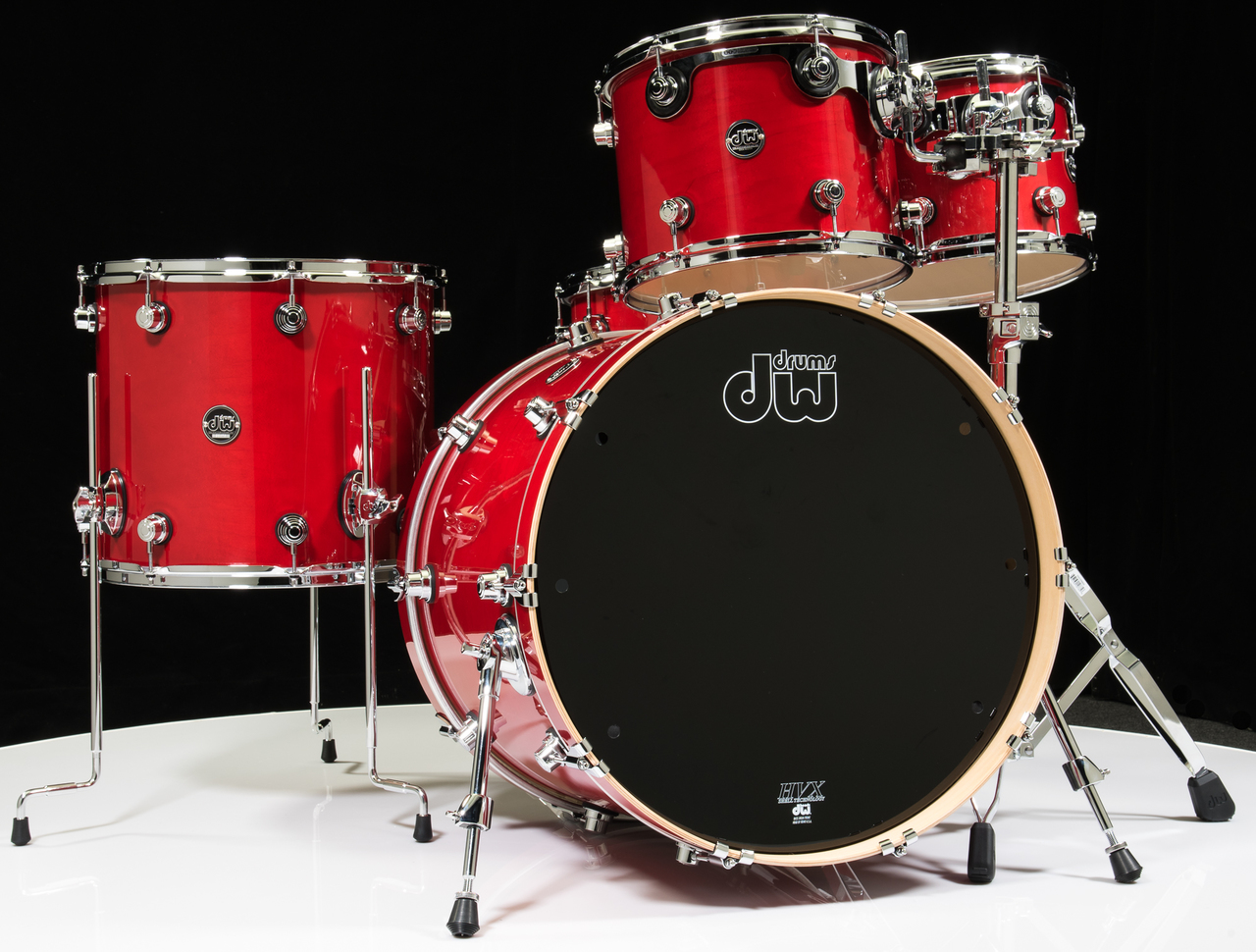 DW Performance Series 5pc Drum Kit Candy Apple Red 12/13/16/22/14SD