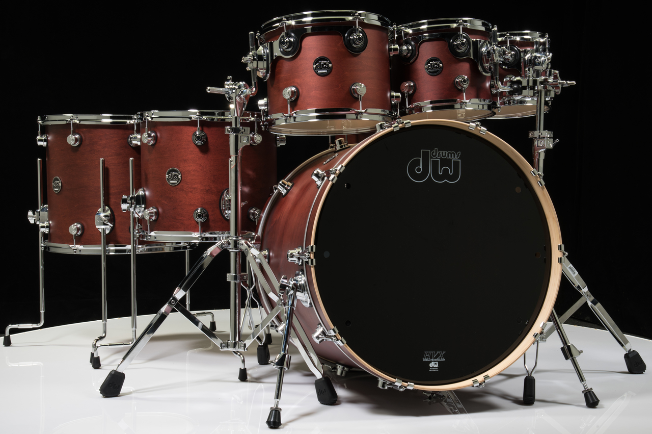 dw performance series tobacco satin oil DW Performance Series 7pc Drum Kit Tobacco Satin Oil 8/10/12/14/16/22/14SD