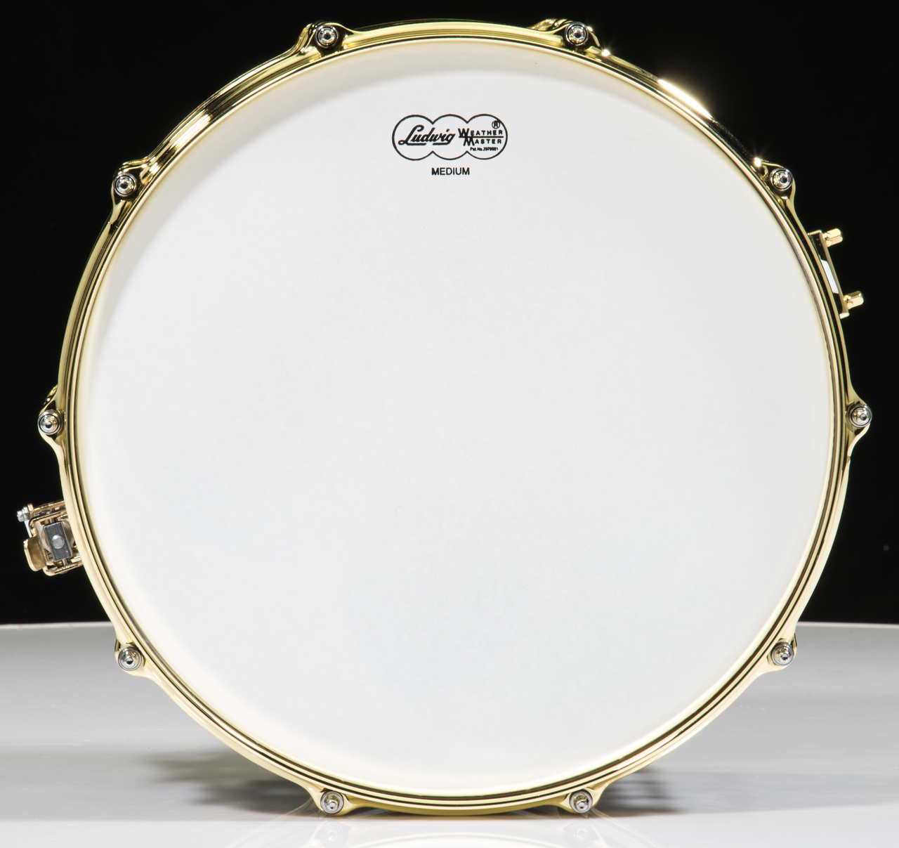 パーカッション・打楽器 Ludwig LB402BBTM 14x6.5 Ludwig 14x6.5 Chrome Over Brass Snare Drum with Tube Lugs