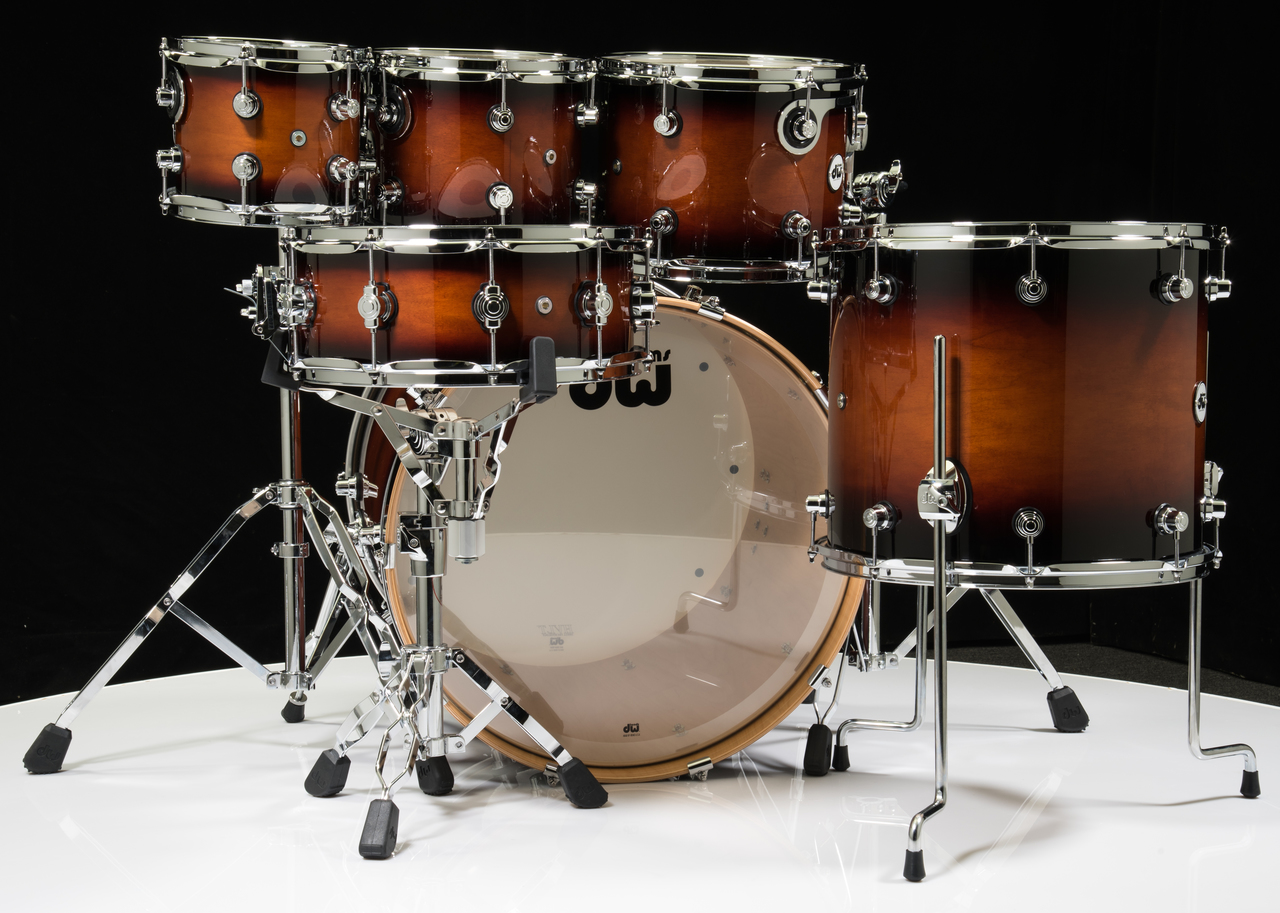 DW Design Series 6pc Drum Set - Tobacco Burst 8/10/12/16/22/14SD