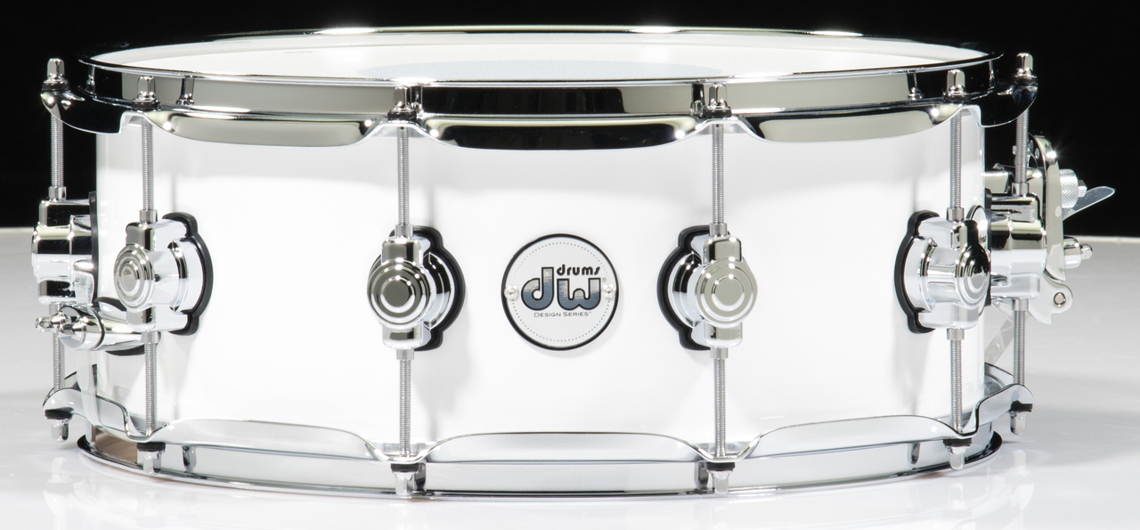 DW Design Series 5.5x14 Maple Snare Drum - Gloss White