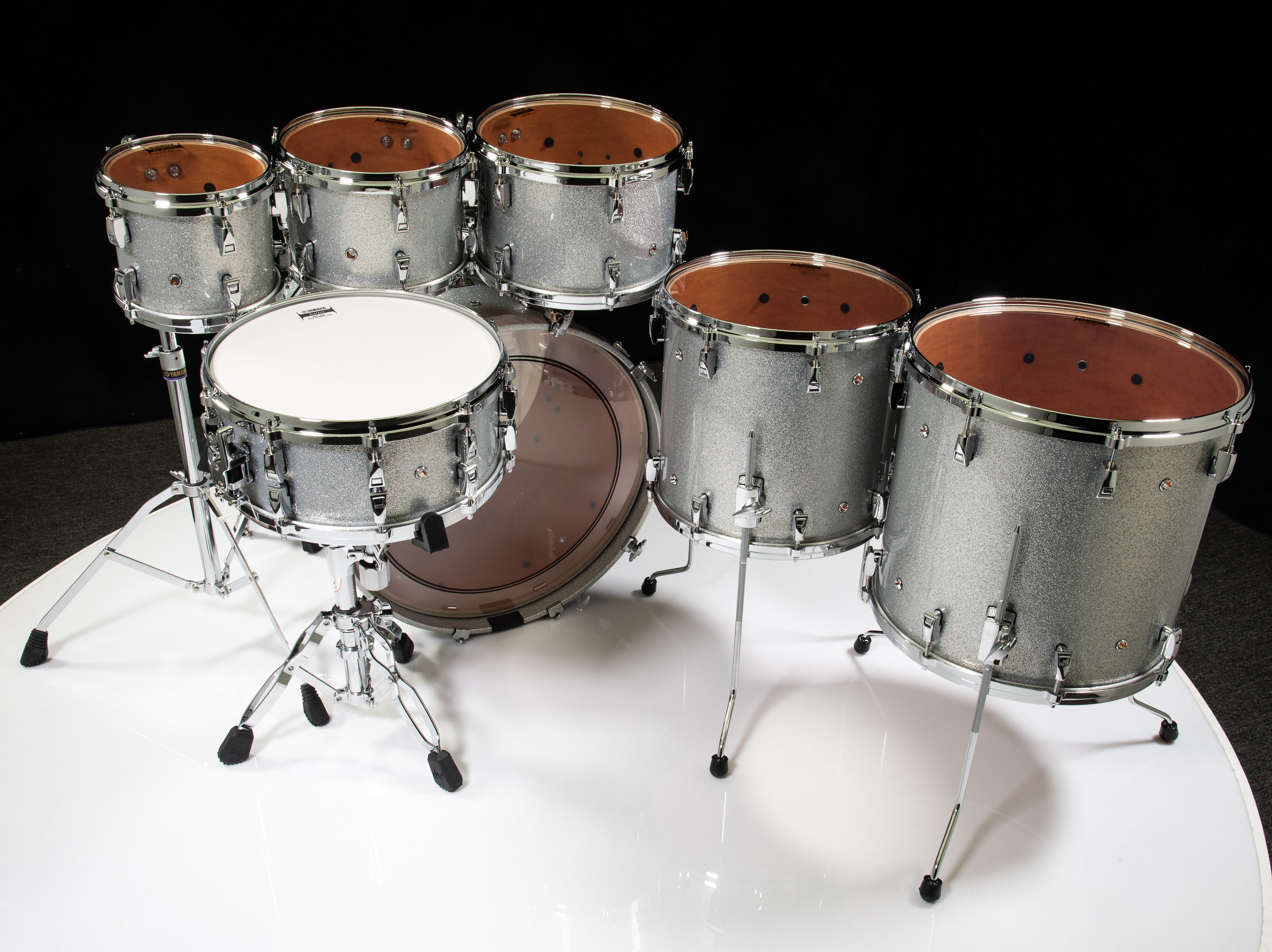 メテオヴルムXV WINNER 2枚 Yamaha Absolute Hybrid Maple 8x7 Tom - Silver Sparkle