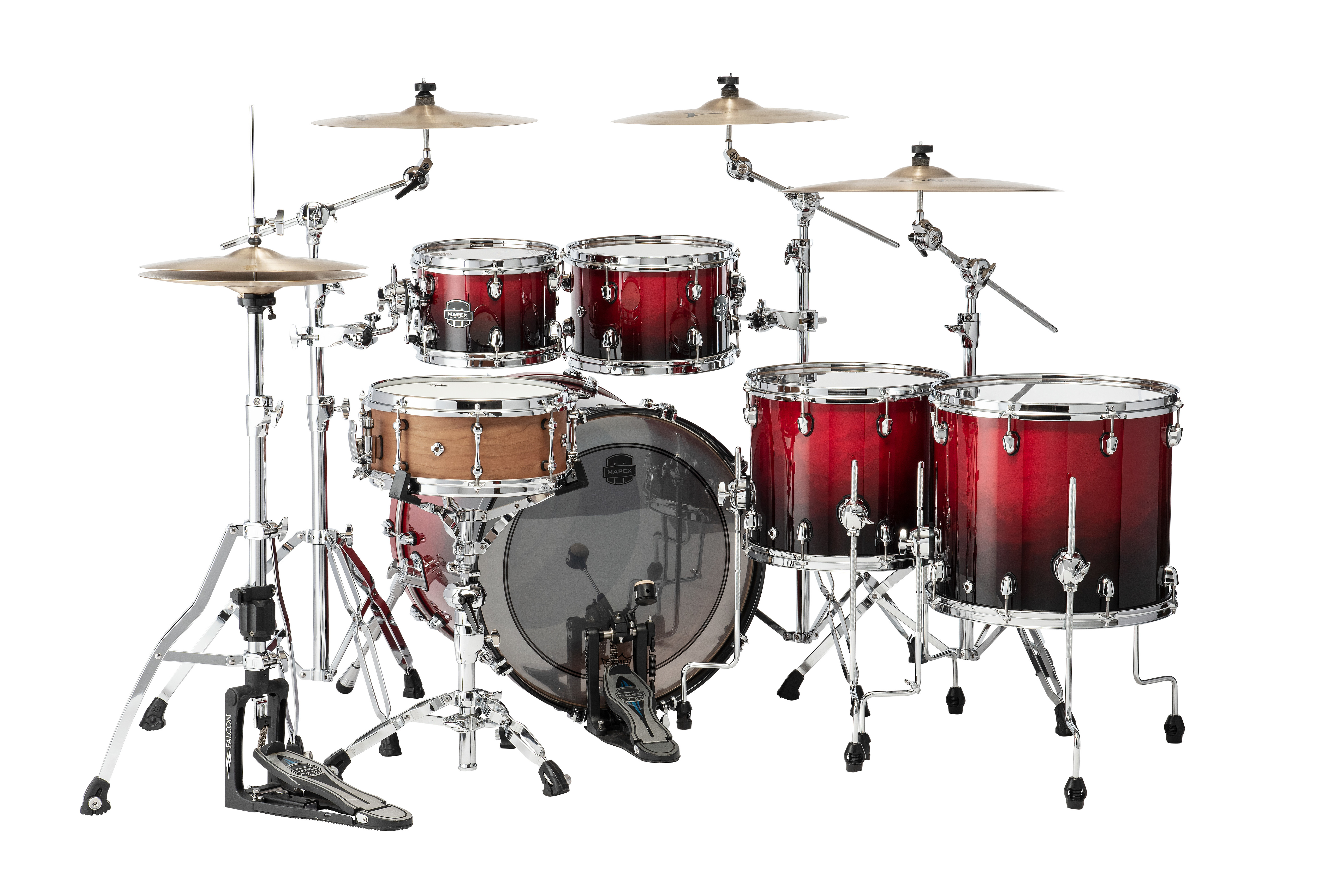 Mapex Saturn 5pc Studioease Shell Pack - Scarlet Fade SR628XURQ