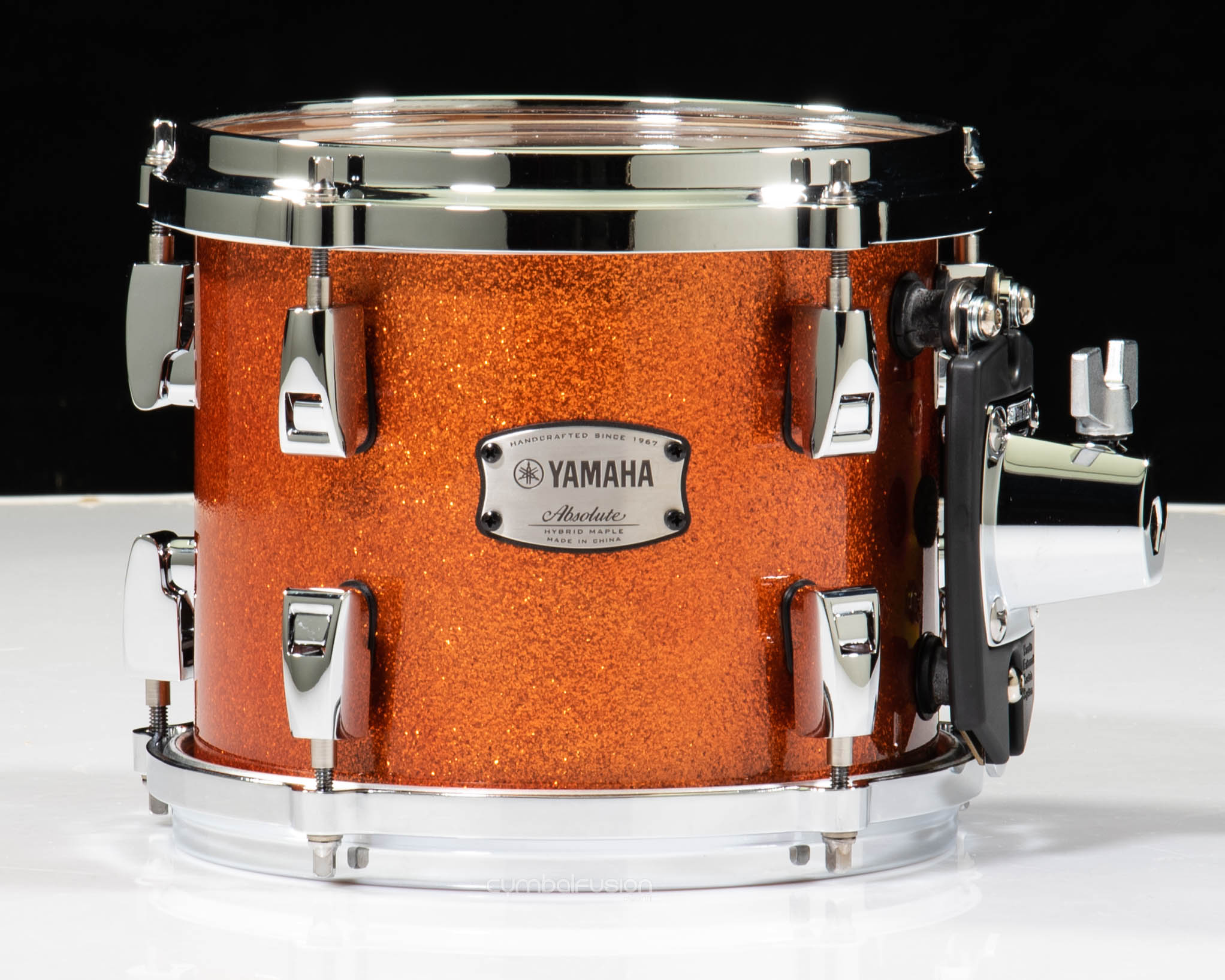 【廃盤】【未使用】LIVESLINGER YA-ON COMPLETE Yamaha Absolute Hybrid Maple 8x7 Tom - Orange Sparkle