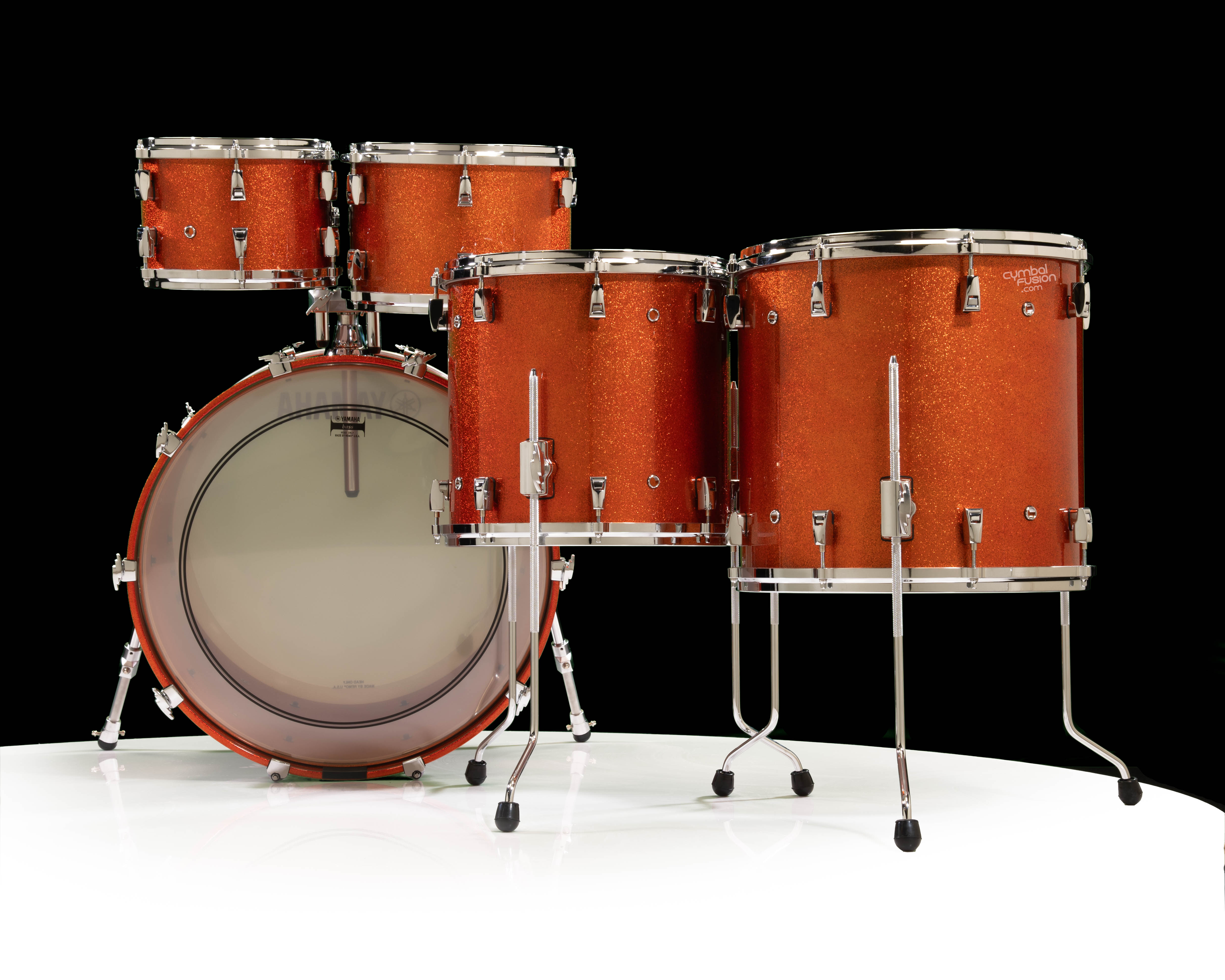Yamaha Absolute Hybrid Maple 5pc 10/12/16/22/14SD Orange Sparkle