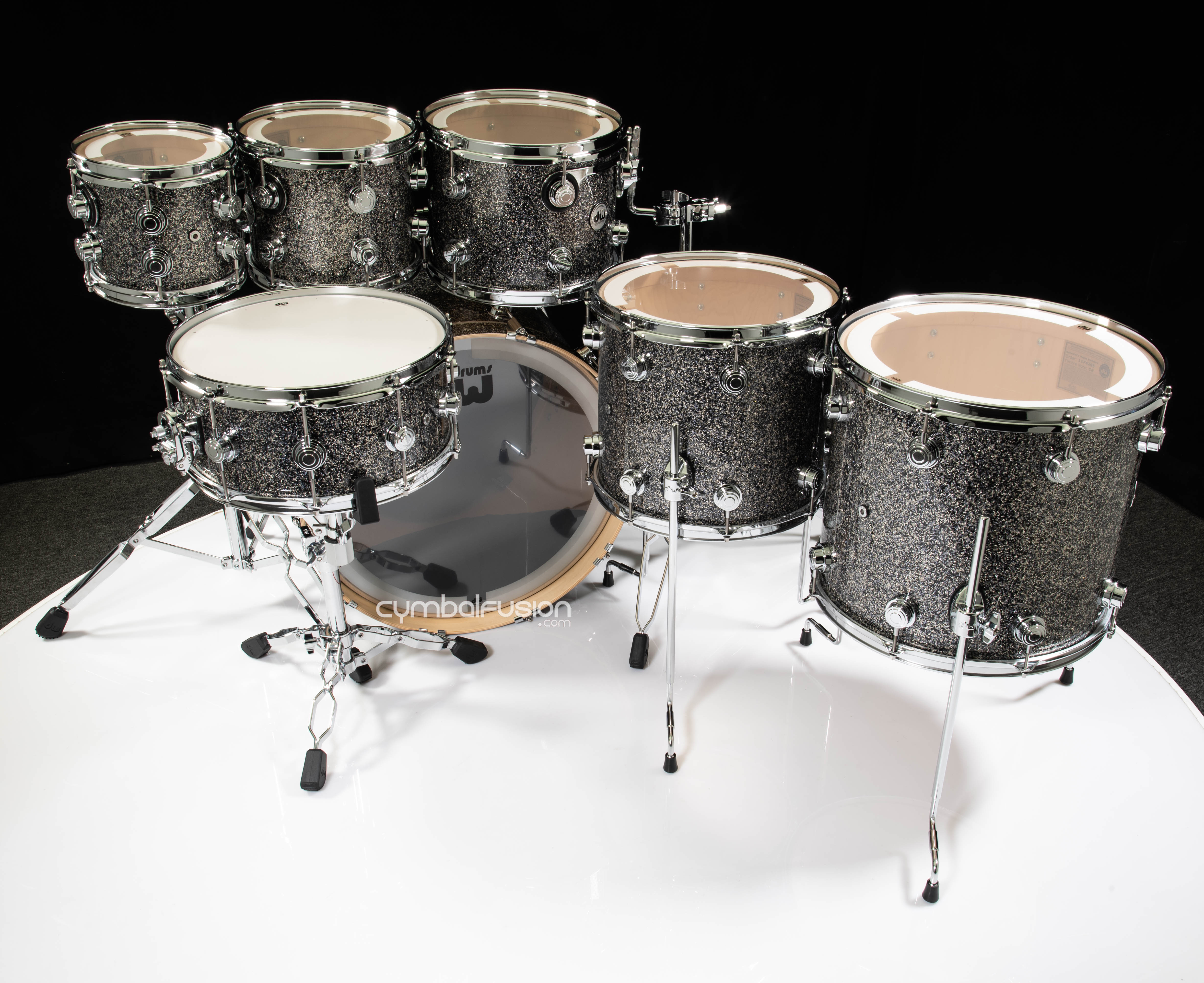 DW Collector's 7pc Maple Shell Pack - Black Galaxy 8/10/12/14/16