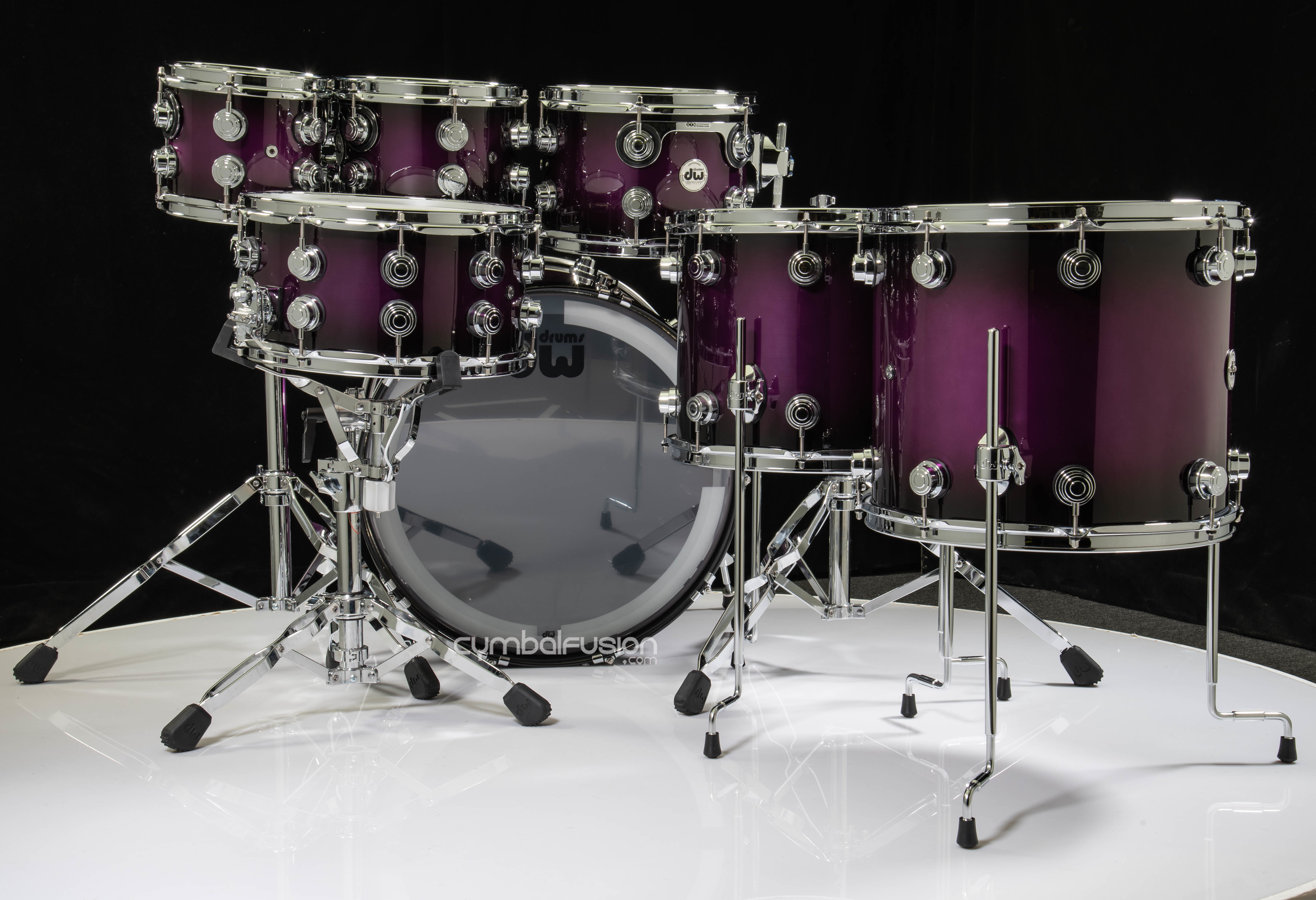 DW Collectors 7pc Purpleheart Kit - Anodized Purple to Black Burst