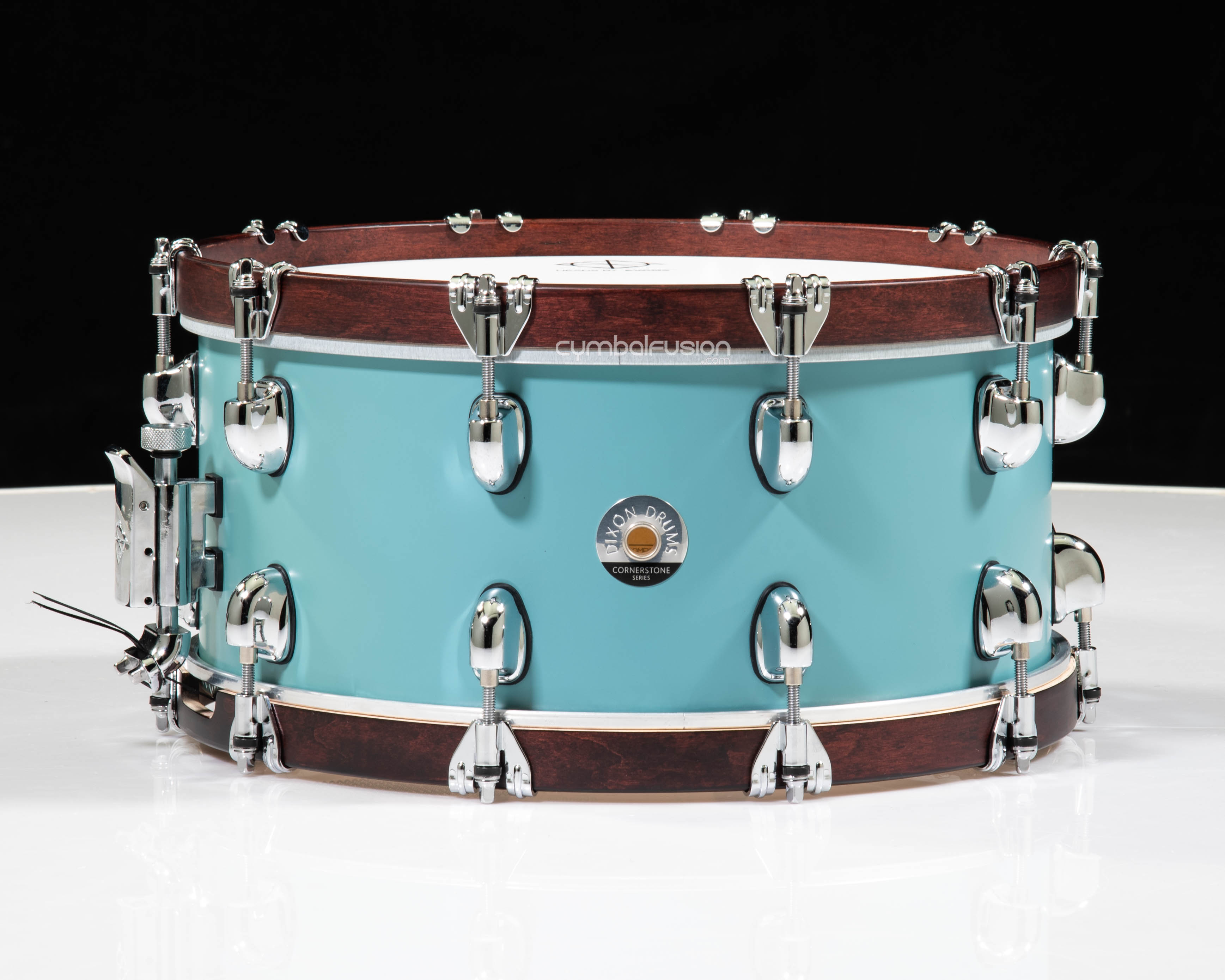 Dixon Cornerstone 6.5x14 Maple Snare - Queztal Blue